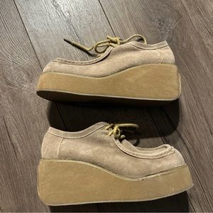 - Nomad 90’s suede lace up wedge shoes